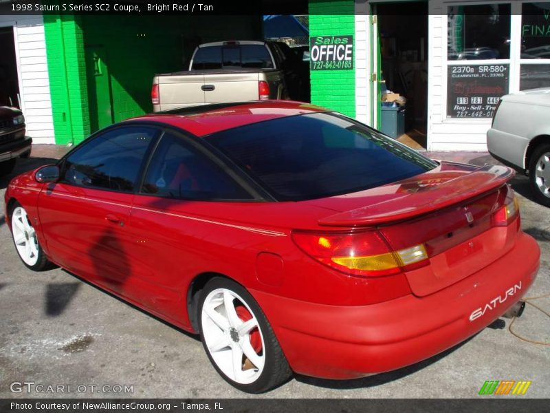 Bright Red / Tan 1998 Saturn S Series SC2 Coupe