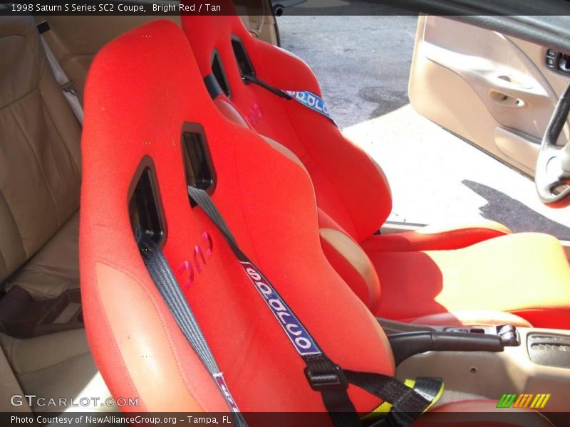 Bright Red / Tan 1998 Saturn S Series SC2 Coupe