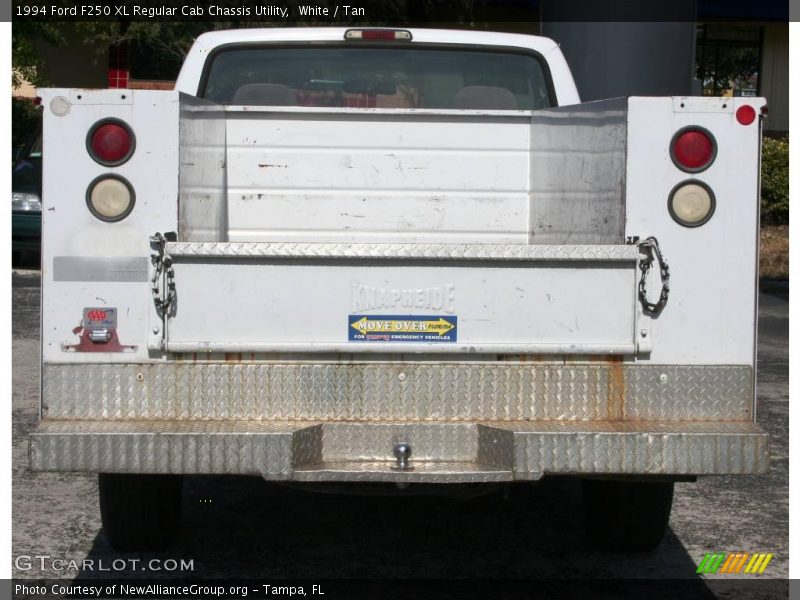 White / Tan 1994 Ford F250 XL Regular Cab Chassis Utility