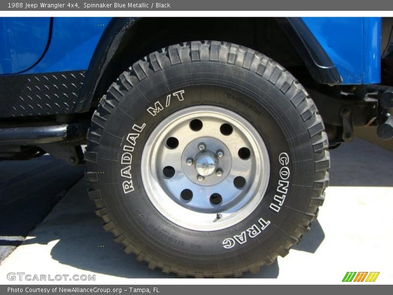 Spinnaker Blue Metallic / Black 1988 Jeep Wrangler 4x4