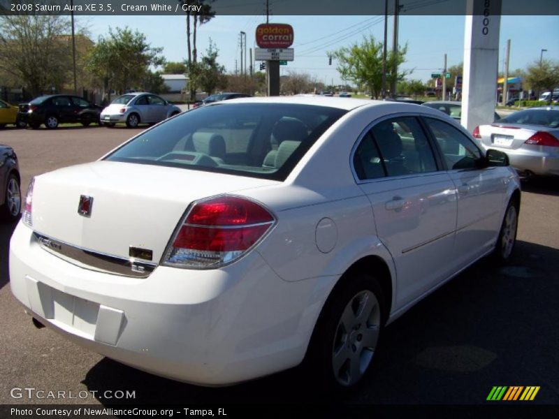 Cream White / Gray 2008 Saturn Aura XE 3.5