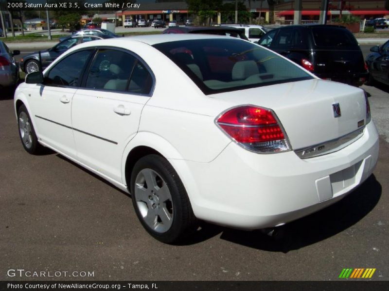 Cream White / Gray 2008 Saturn Aura XE 3.5