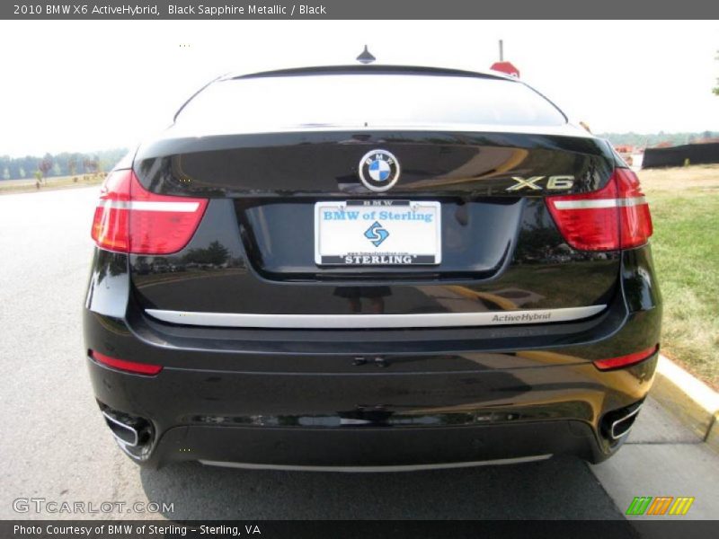 Black Sapphire Metallic / Black 2010 BMW X6 ActiveHybrid