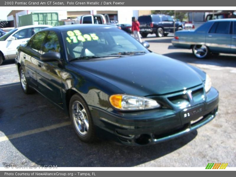 Polo Green Metallic / Dark Pewter 2003 Pontiac Grand Am GT Sedan