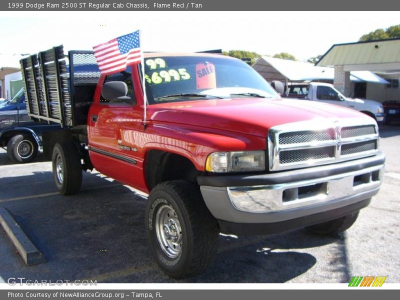 Flame Red / Tan 1999 Dodge Ram 2500 ST Regular Cab Chassis