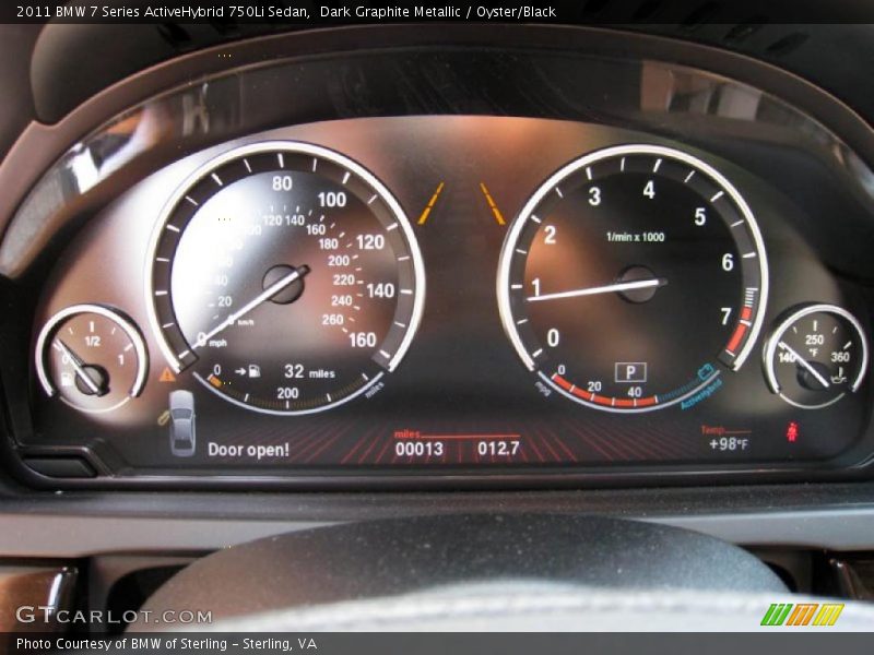Dark Graphite Metallic / Oyster/Black 2011 BMW 7 Series ActiveHybrid 750Li Sedan