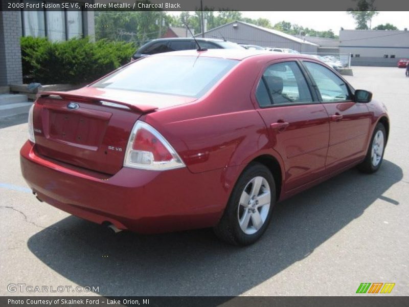 Redfire Metallic / Charcoal Black 2008 Ford Fusion SE V6