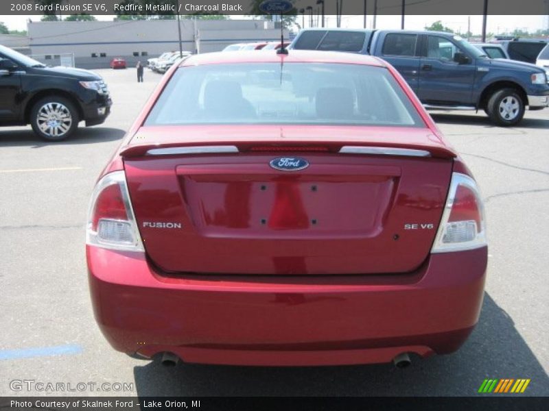 Redfire Metallic / Charcoal Black 2008 Ford Fusion SE V6