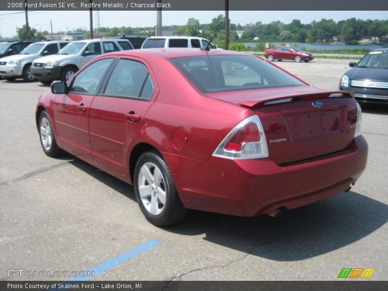 Redfire Metallic / Charcoal Black 2008 Ford Fusion SE V6