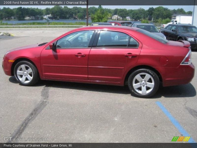 Redfire Metallic / Charcoal Black 2008 Ford Fusion SE V6