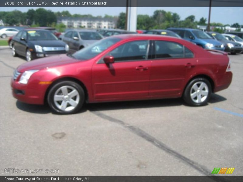 Redfire Metallic / Charcoal Black 2008 Ford Fusion SE V6