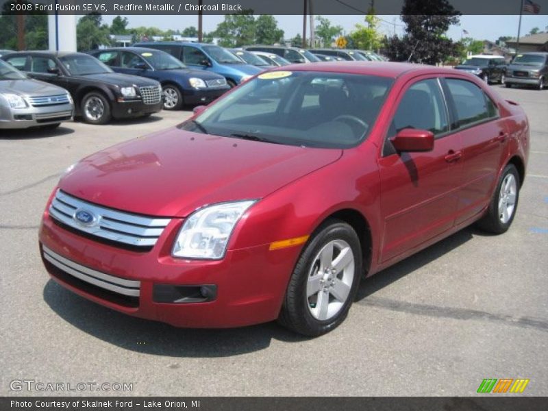Redfire Metallic / Charcoal Black 2008 Ford Fusion SE V6