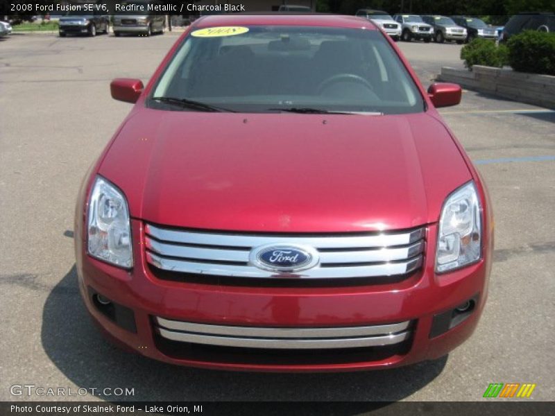 Redfire Metallic / Charcoal Black 2008 Ford Fusion SE V6