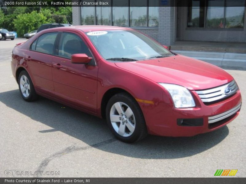 Redfire Metallic / Charcoal Black 2008 Ford Fusion SE V6