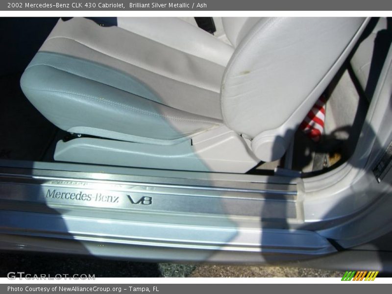 Brilliant Silver Metallic / Ash 2002 Mercedes-Benz CLK 430 Cabriolet
