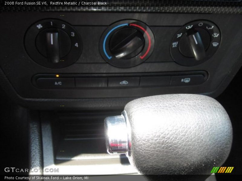 Redfire Metallic / Charcoal Black 2008 Ford Fusion SE V6
