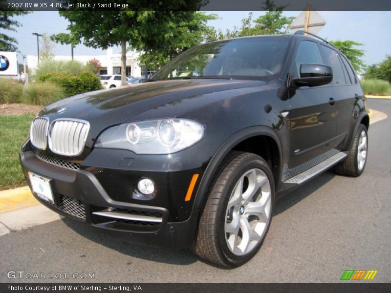 Jet Black / Sand Beige 2007 BMW X5 4.8i