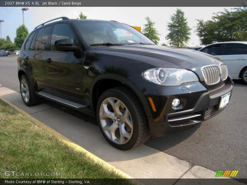 Jet Black / Sand Beige 2007 BMW X5 4.8i