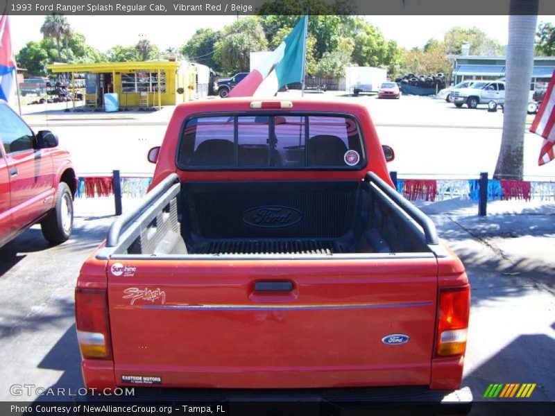 Vibrant Red / Beige 1993 Ford Ranger Splash Regular Cab