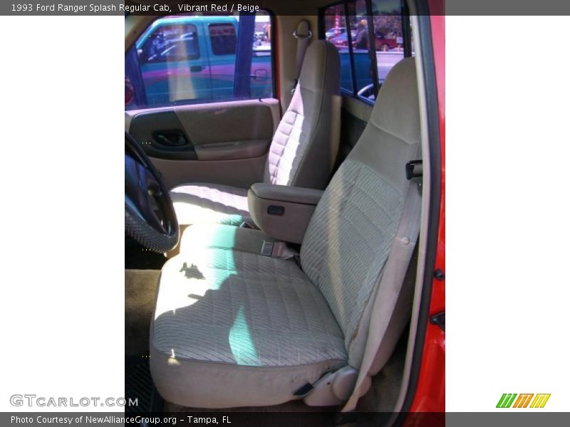Vibrant Red / Beige 1993 Ford Ranger Splash Regular Cab