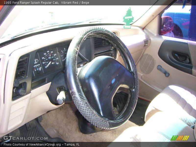 Vibrant Red / Beige 1993 Ford Ranger Splash Regular Cab