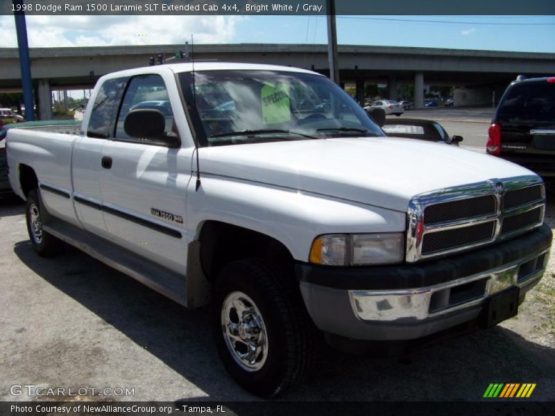 Bright White / Gray 1998 Dodge Ram 1500 Laramie SLT Extended Cab 4x4