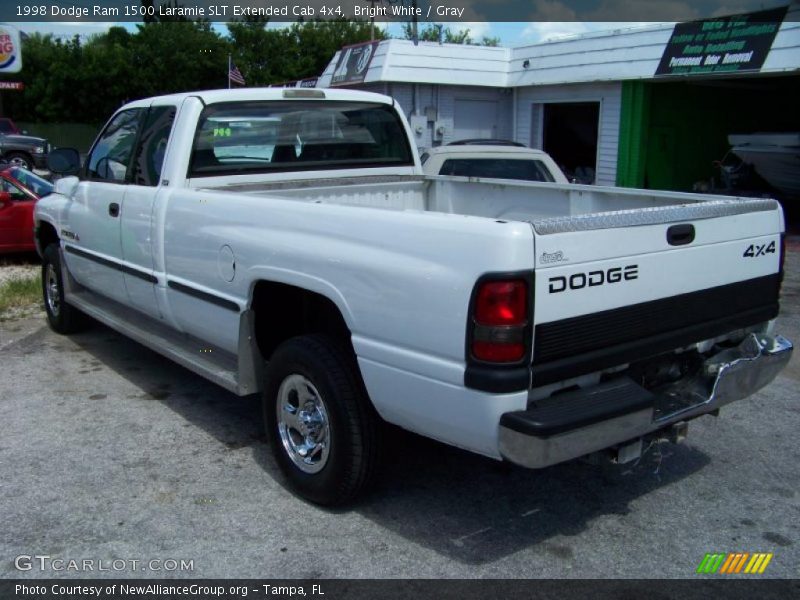 Bright White / Gray 1998 Dodge Ram 1500 Laramie SLT Extended Cab 4x4