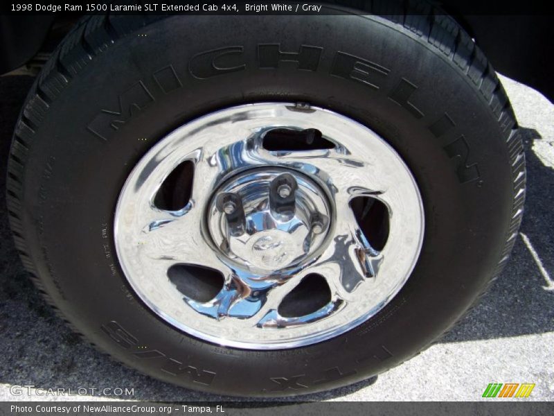 Bright White / Gray 1998 Dodge Ram 1500 Laramie SLT Extended Cab 4x4