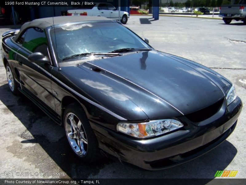 Black / Black 1998 Ford Mustang GT Convertible