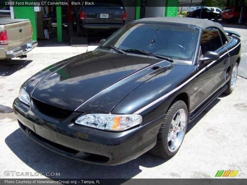 Black / Black 1998 Ford Mustang GT Convertible