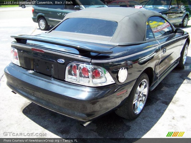 Black / Black 1998 Ford Mustang GT Convertible