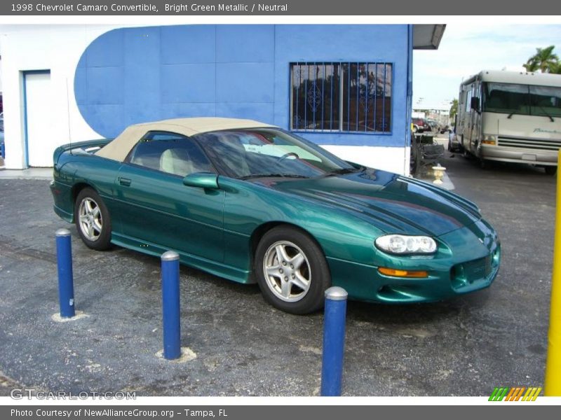 Bright Green Metallic / Neutral 1998 Chevrolet Camaro Convertible