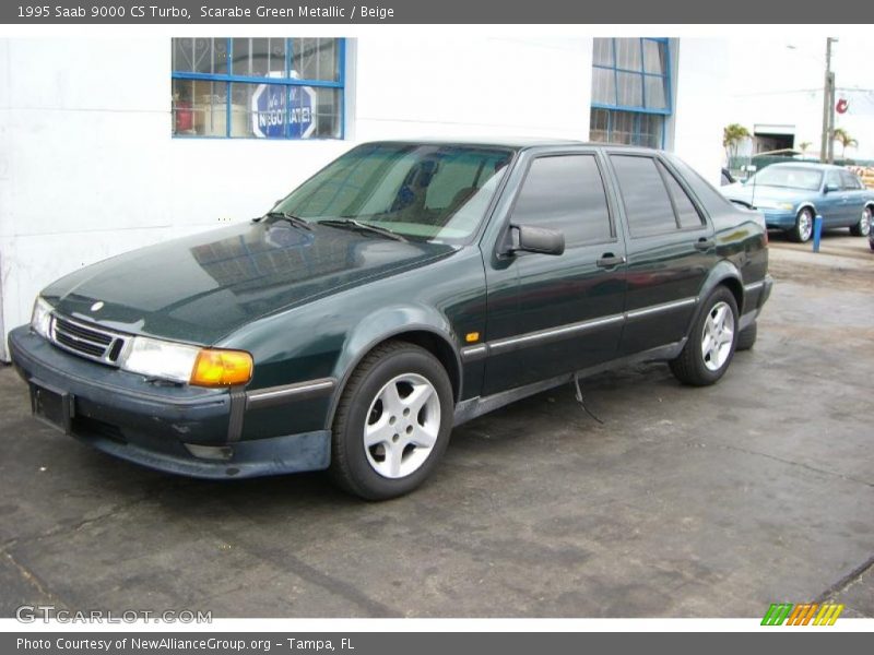 Scarabe Green Metallic / Beige 1995 Saab 9000 CS Turbo