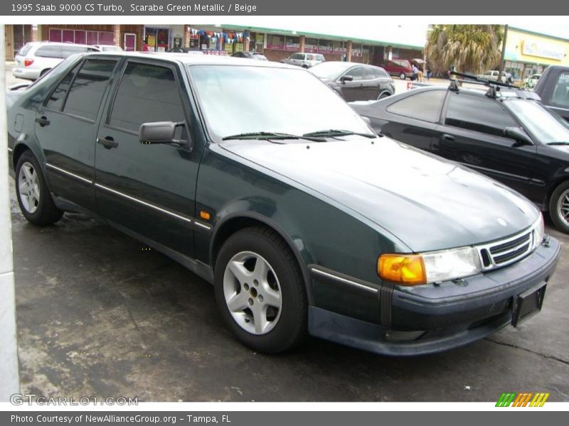 Scarabe Green Metallic / Beige 1995 Saab 9000 CS Turbo
