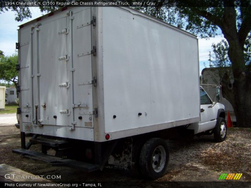 White / Gray 1994 Chevrolet C/K C3500 Regular Cab Chassis Refrigerated Truck