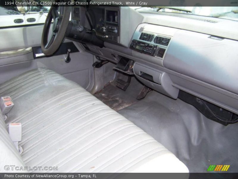 White / Gray 1994 Chevrolet C/K C3500 Regular Cab Chassis Refrigerated Truck