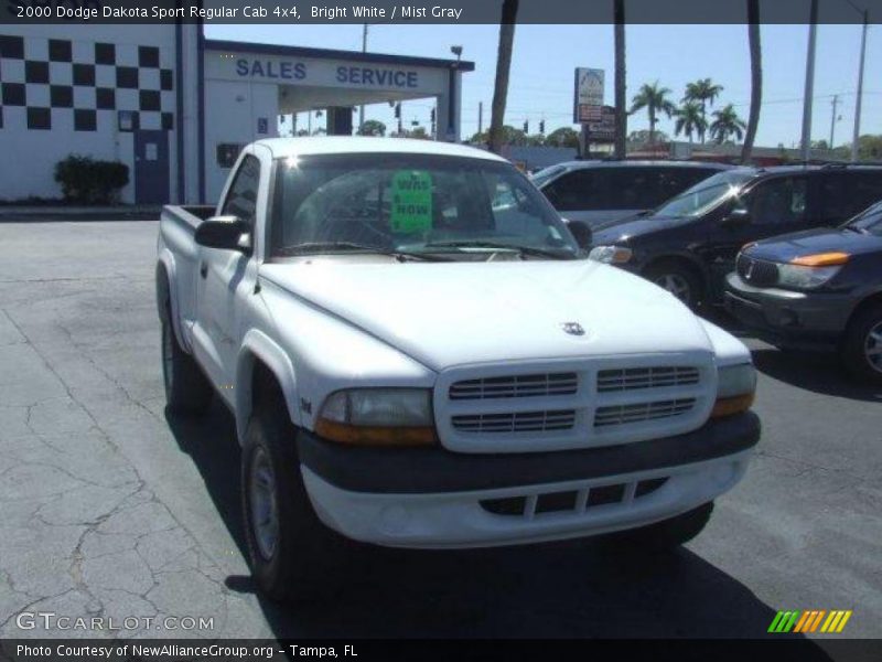 Bright White / Mist Gray 2000 Dodge Dakota Sport Regular Cab 4x4