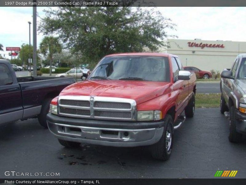 Flame Red / Taupe 1997 Dodge Ram 2500 ST Extended Cab