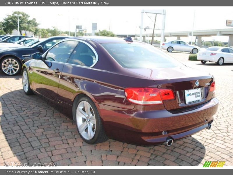 Barbera Red Metallic / Grey 2007 BMW 3 Series 335i Coupe