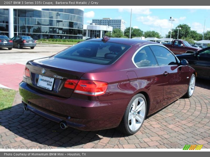 Barbera Red Metallic / Grey 2007 BMW 3 Series 335i Coupe