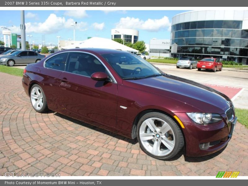 Barbera Red Metallic / Grey 2007 BMW 3 Series 335i Coupe