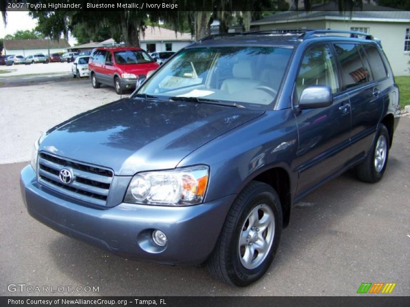Bluestone Metallic / Ivory Beige 2007 Toyota Highlander