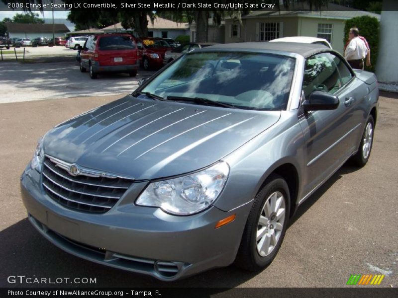 Silver Steel Metallic / Dark Slate Gray/Light Slate Gray 2008 Chrysler Sebring LX Convertible
