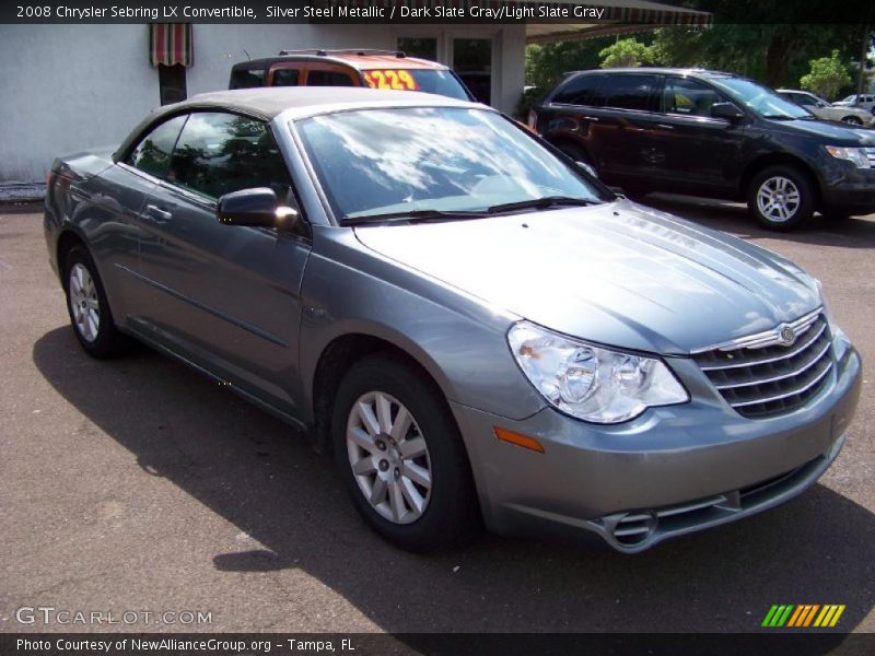 Silver Steel Metallic / Dark Slate Gray/Light Slate Gray 2008 Chrysler Sebring LX Convertible