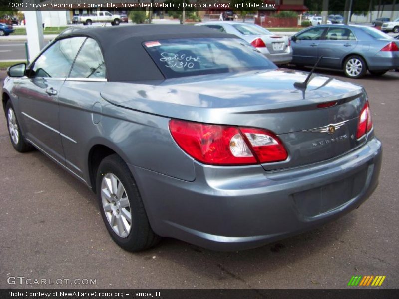 Silver Steel Metallic / Dark Slate Gray/Light Slate Gray 2008 Chrysler Sebring LX Convertible