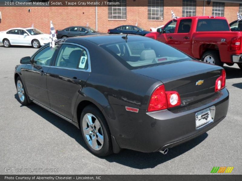 Taupe Gray Metallic / Titanium 2010 Chevrolet Malibu LT Sedan