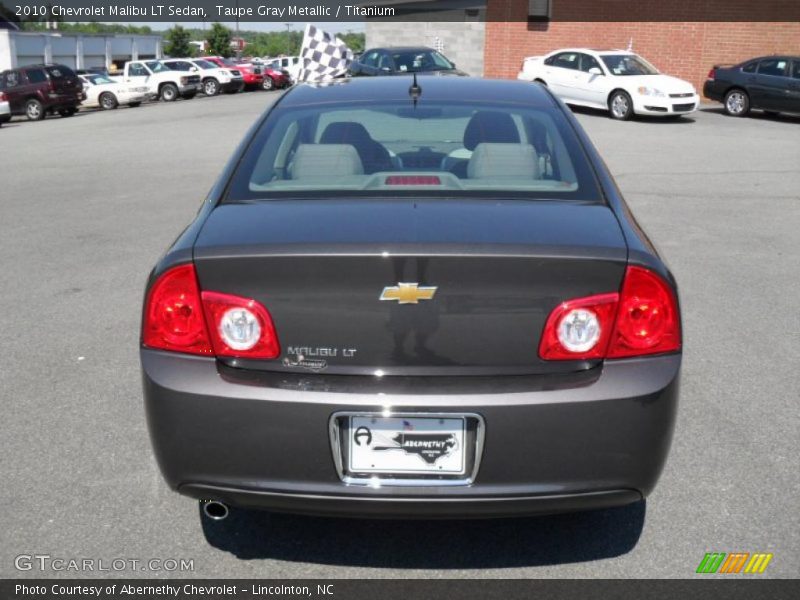 Taupe Gray Metallic / Titanium 2010 Chevrolet Malibu LT Sedan