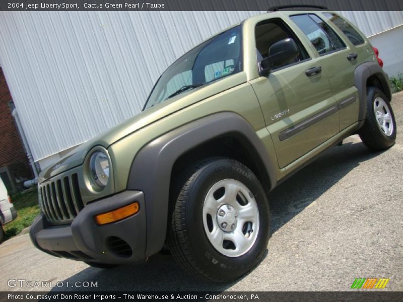 Cactus Green Pearl / Taupe 2004 Jeep Liberty Sport