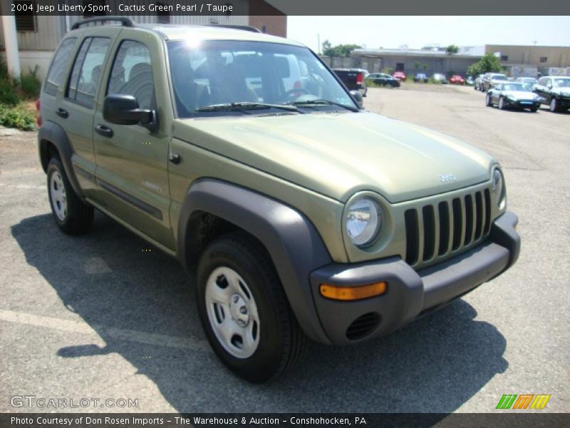 Cactus Green Pearl / Taupe 2004 Jeep Liberty Sport