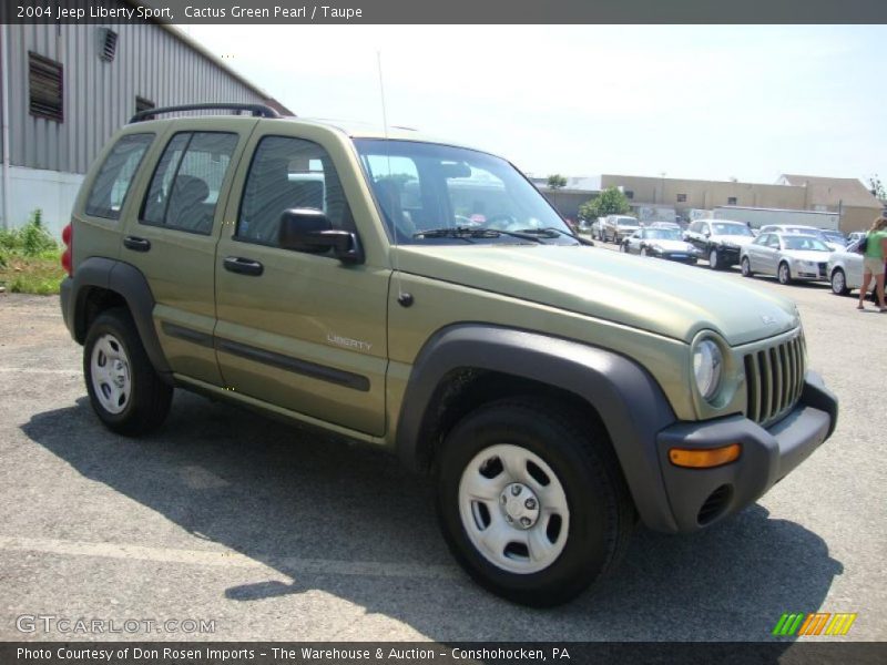Cactus Green Pearl / Taupe 2004 Jeep Liberty Sport